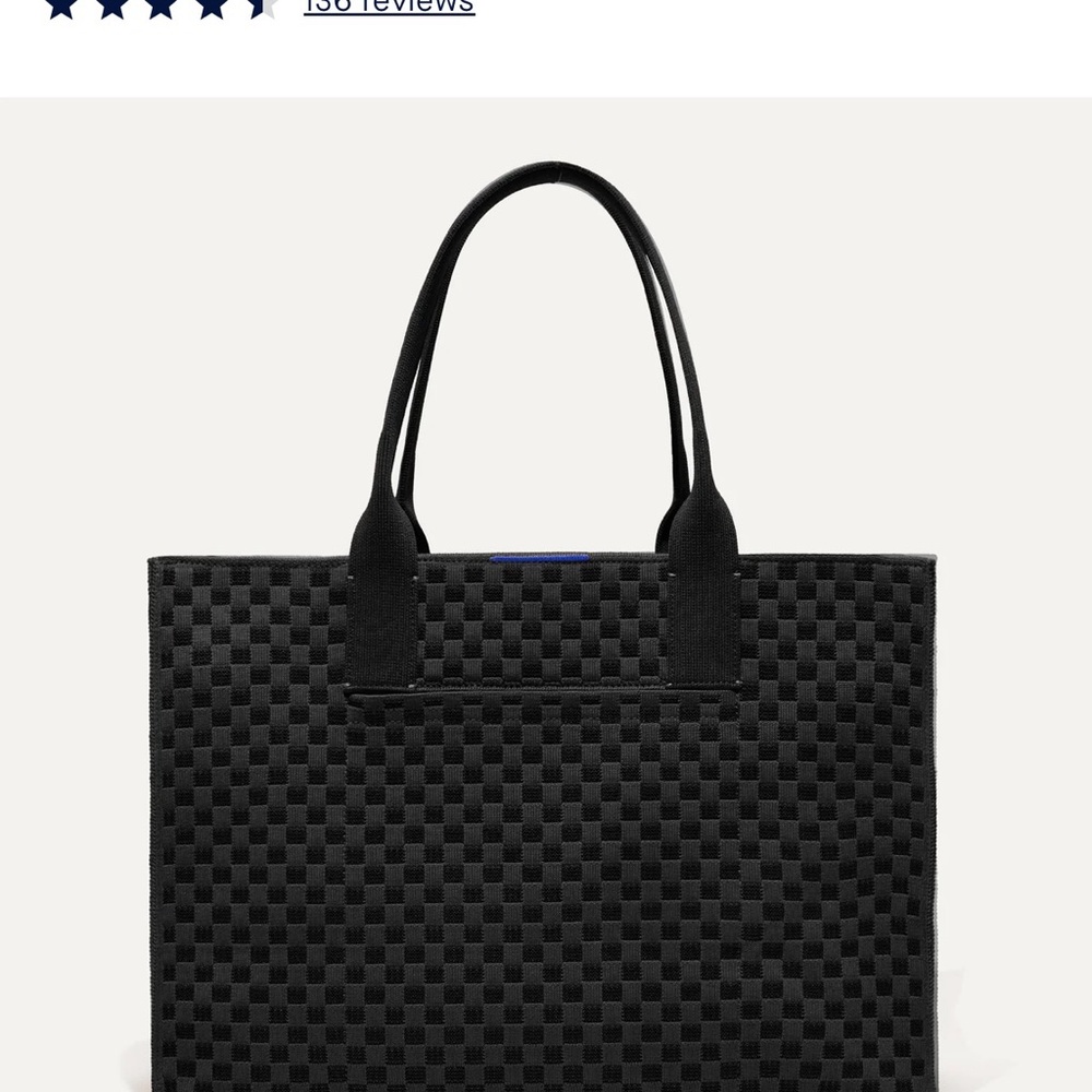 Black Checkered Tote Bag